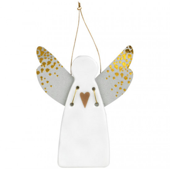 Guardian angel mini heart gold