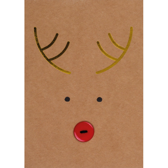 Gingerbread card. Reindeer