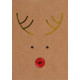 Gingerbread card. Reindeer