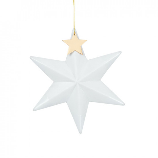 Porcelain star Gold star D:10cm