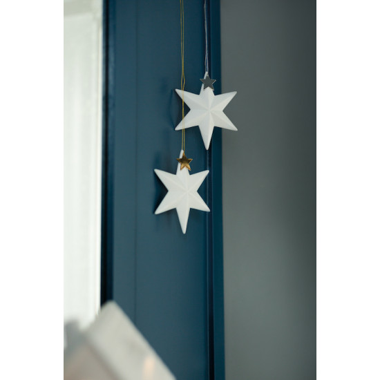 Porcelain star Gold star D:10cm