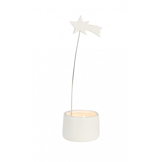 Tea light holder shooting star