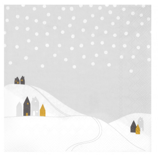 Napkin snowscape 33x33cm