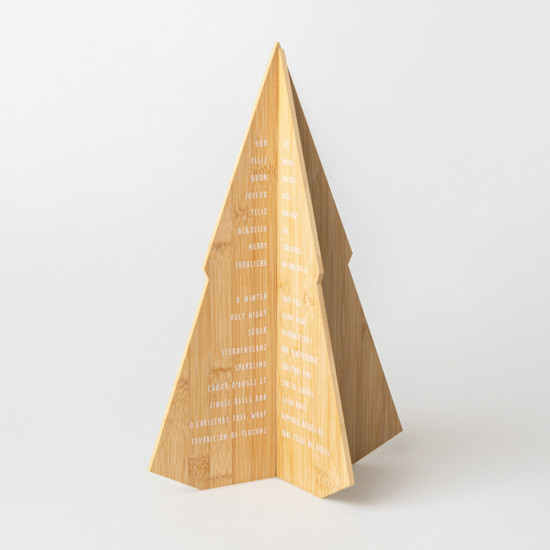 Wooden Fir Merry Christmas 26,5x26,5x40cm