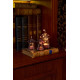 Alberte engel set/2 H10cm bordeaux  glas