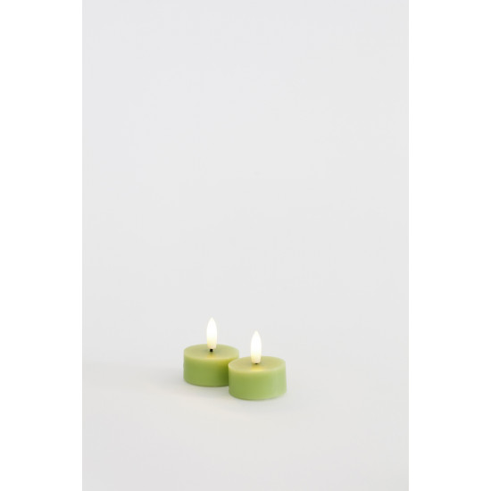 Sille Tealight 2 pcs. set, Ø4,5XH2,2cm, Spring Green