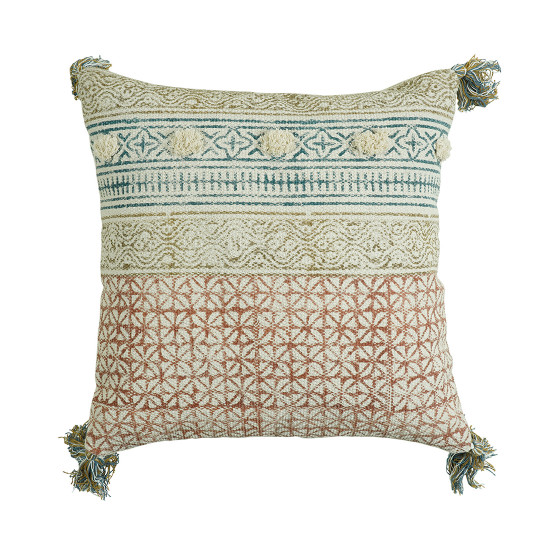 Kussenhoes LLAFRANC 45X45cm AZUL/BEIGE