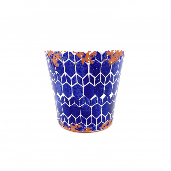 Keramieken Pot met Kaars 10cm MODERNISTA AZUL